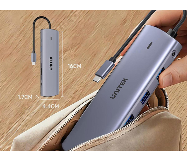 Unitek Hub USB-C 11w1 z obsługą dwóch monitorów - 1540411 - zdjęcie 7
